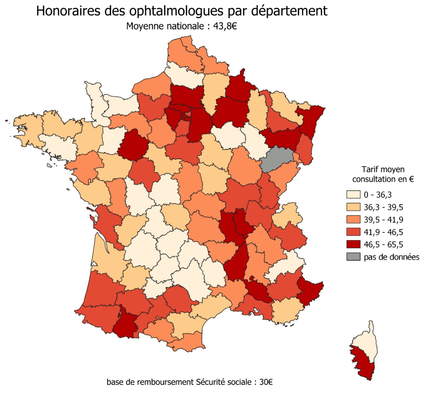 carte honoraire par departement 2022